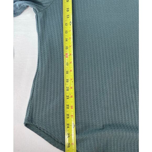Chaser Women's sz L Waffle Knit Sage Green Long Sleeve Soft Basic Lounge Comfort - Picture 7 of 9